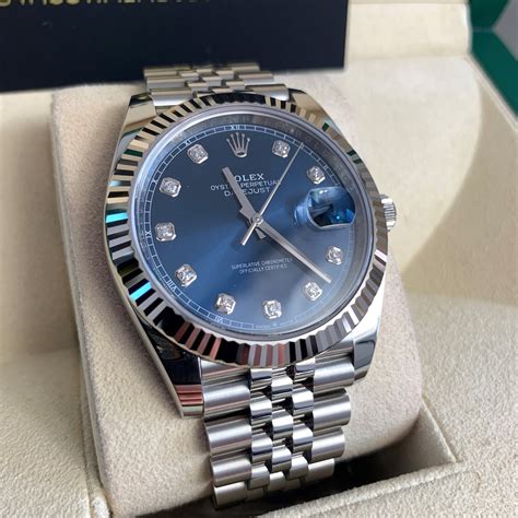 rolex datejust 34 blue dial|Rolex Datejust 41mm pre owned.